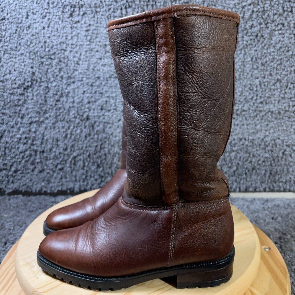 Santana Canada Boots Womens Size 6 Brown Leather Wool Lined Made in Canada